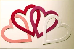Large paper hearts