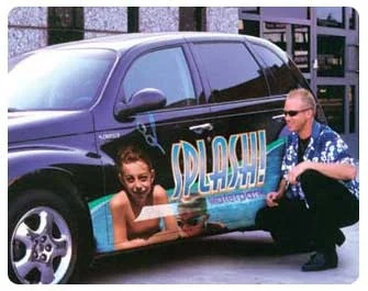 Advertising car wrap