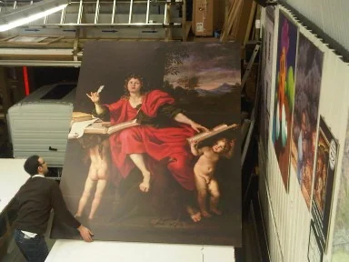 Artistic canvas on reproduction