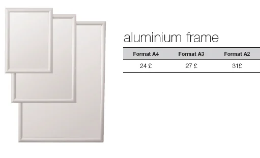 Snap frame aluminium title